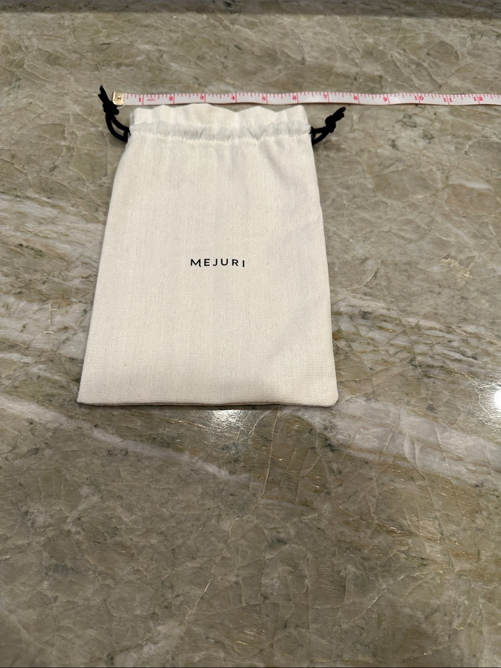 2/$10 or 3/$12 ❤️ Mejuri Cream Drawstring Pouch with Black Cord